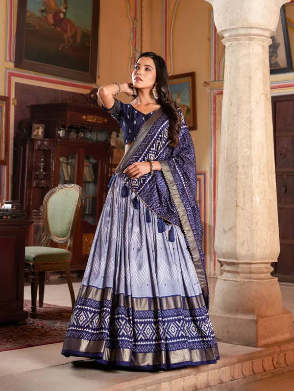 NAVY_BLUE_COLOR_SILK_LEHENGA_CHOLI_WITH_PATOLA_PRINT_DUPATTA