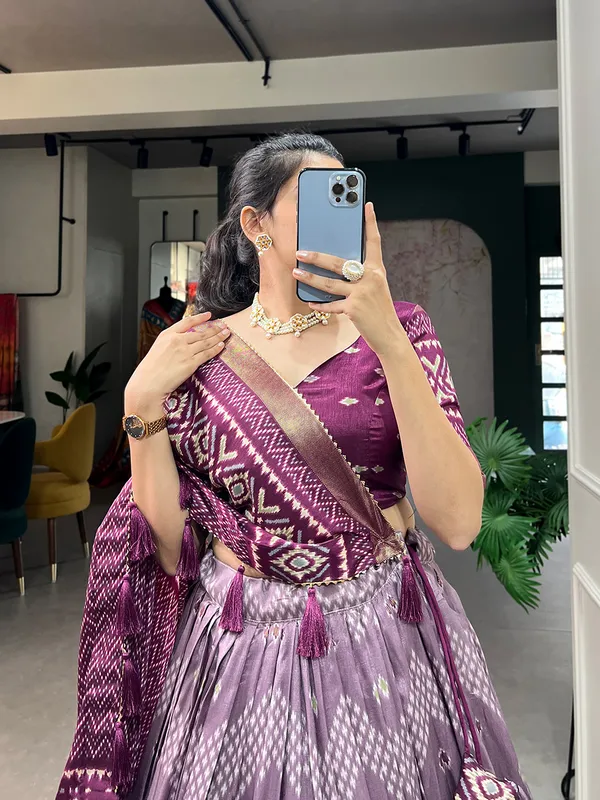 Wine_Dola_Silk_Patola_Print_Traditional_Lehenga_Choli