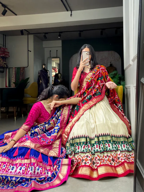 White_Patola_Print_Traditional_Lehenga_Choli