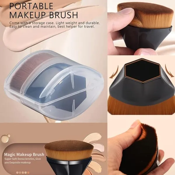 Makeup_brush_for_petal_shape_handle_and_soft_brown_plump_hair