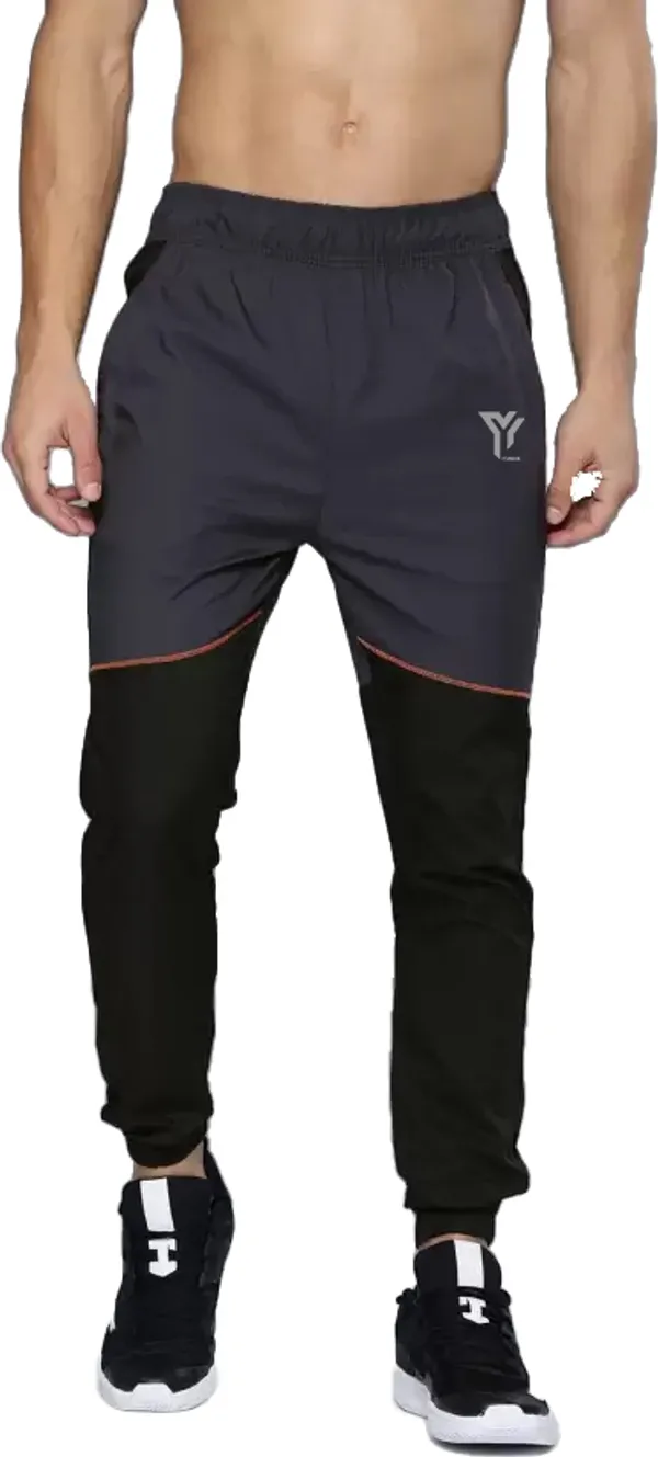 Colorblock_Men_Black_Track_Pants