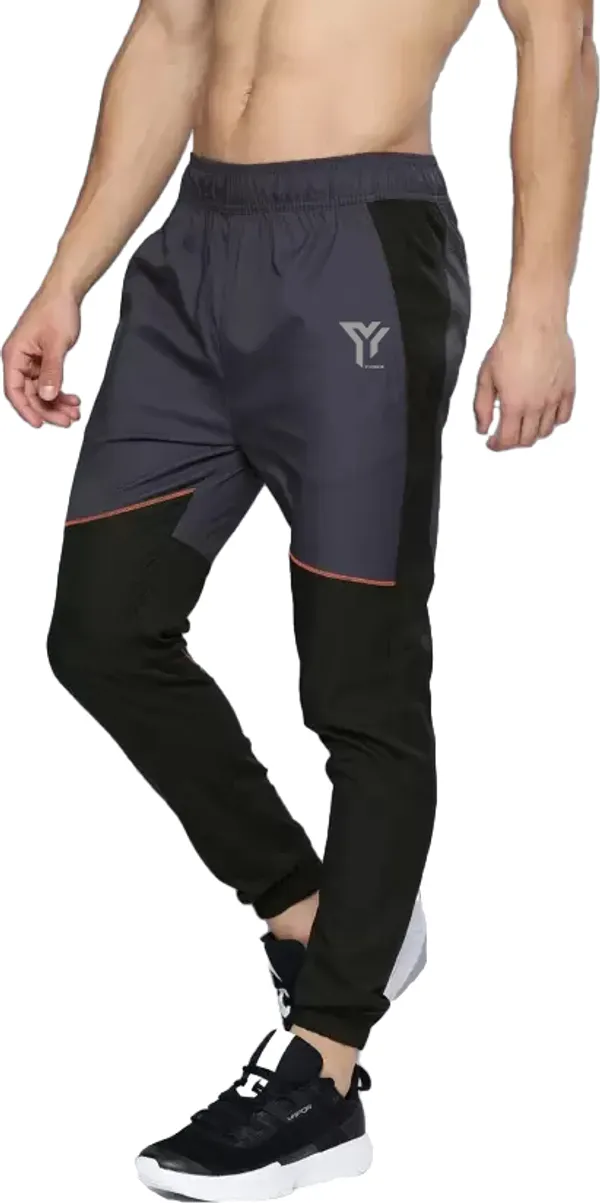 Colorblock_Men_Black_Track_Pants