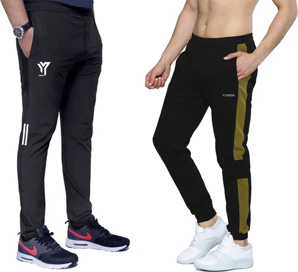Solid_Striped_Men_Black_Track_Pants