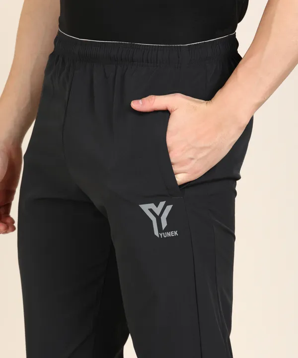 Colorblock_Men_Black_Track_Pants