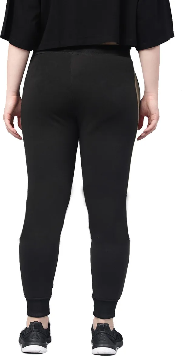 Solid_Striped_Women_Black_Track_Pants