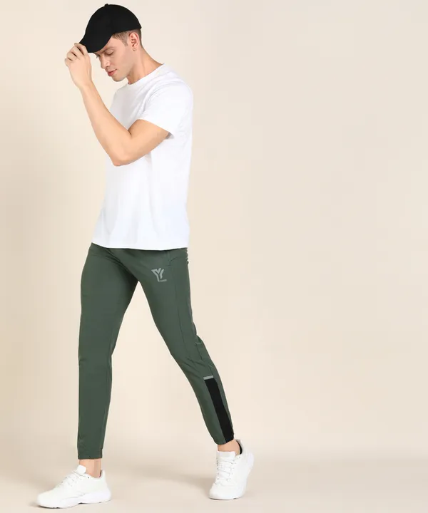 YHQ_Solid_Men_Green_Track_Pants