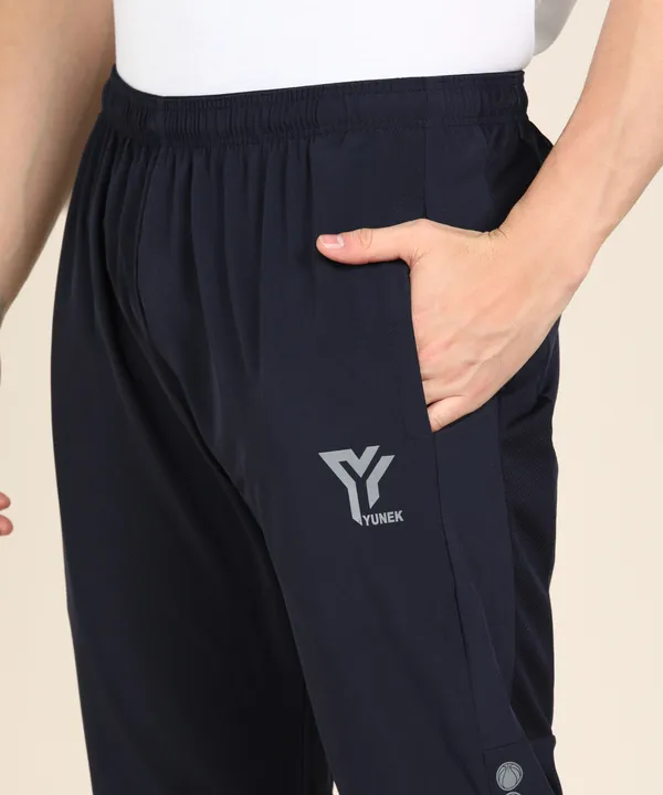 YHQ_Solid_Men_Blue_Track_Pants