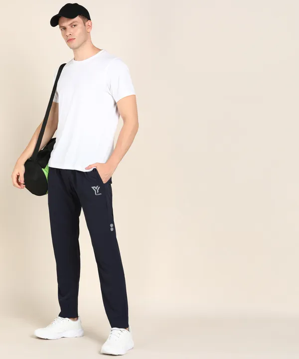 YHQ_Solid_Men_Blue_Track_Pants
