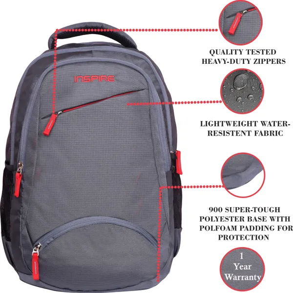 35L_Grey_Polyester_Laptop_Backpack_|_Premium_Range_Backpacks