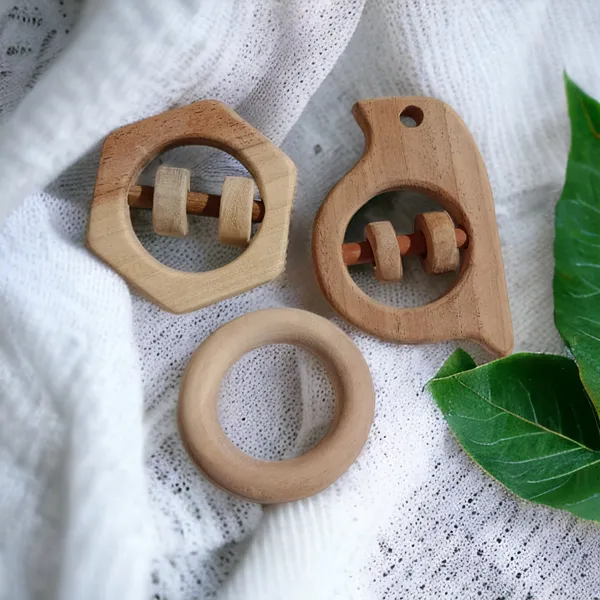 Neem_Wooden_Rattles_&_Teethers_-_Sparrow,_Hexagon_&_Ring_Shapes