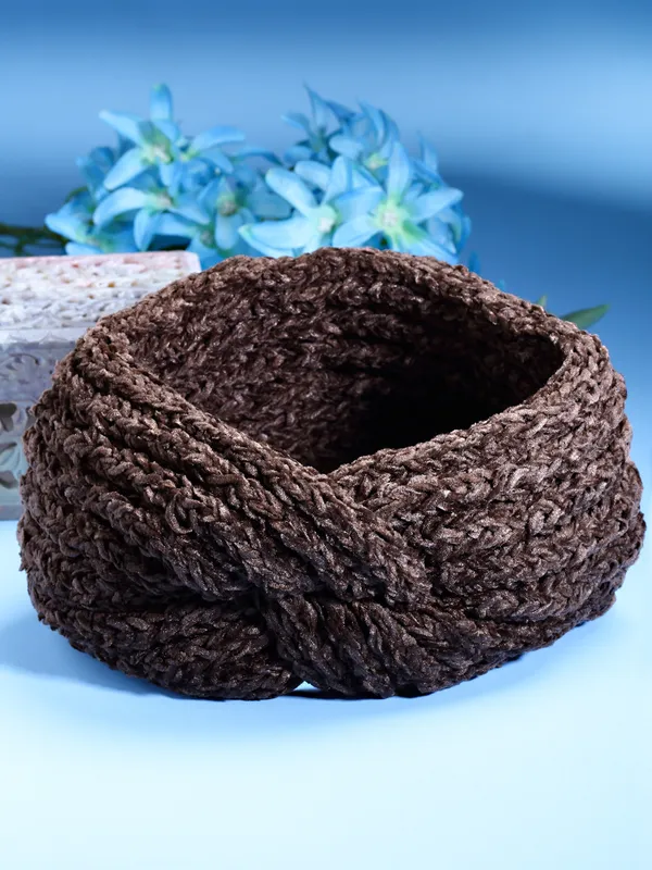 Brown_Woollen_Self_Lines_Headband_|_Premium_Hair_Accessories