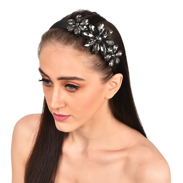 Hairband_Black_Side_Crystal_Flower__|_Premium_Hair_Accessories