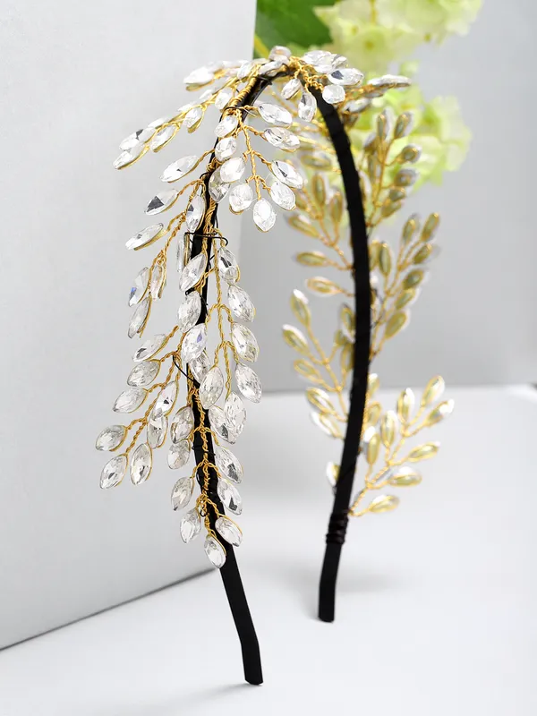 Hairband_Silver_Handmade_Crystal_leaf__|_Premium_Hair_Accessories
