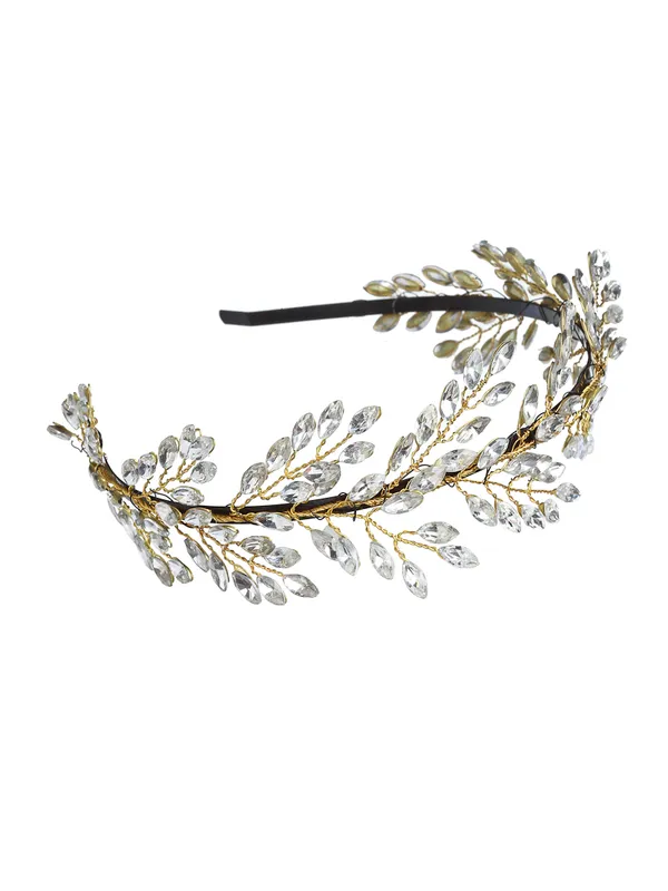 Hairband_Silver_Handmade_Crystal_leaf__|_Premium_Hair_Accessories