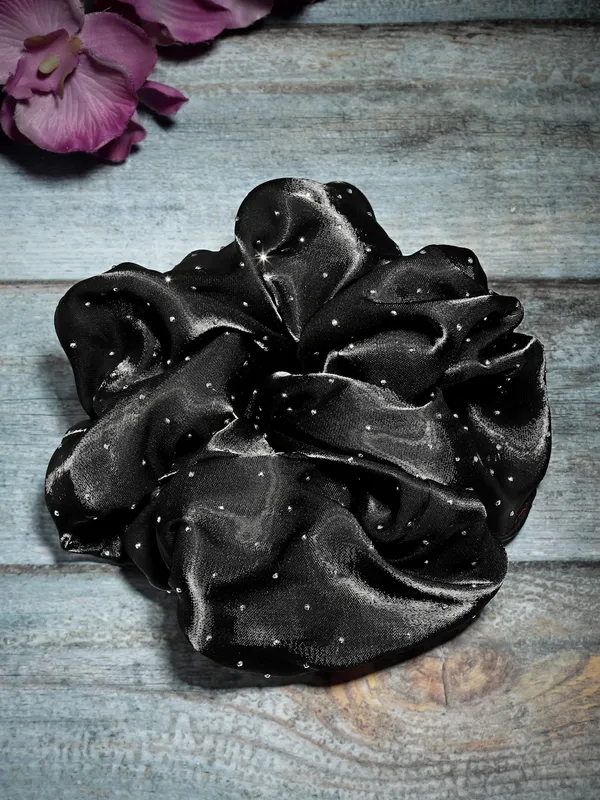 Vogue_Accessories_Scrunchies_For_Hair_Tie_for_Women_and_Girls_Black