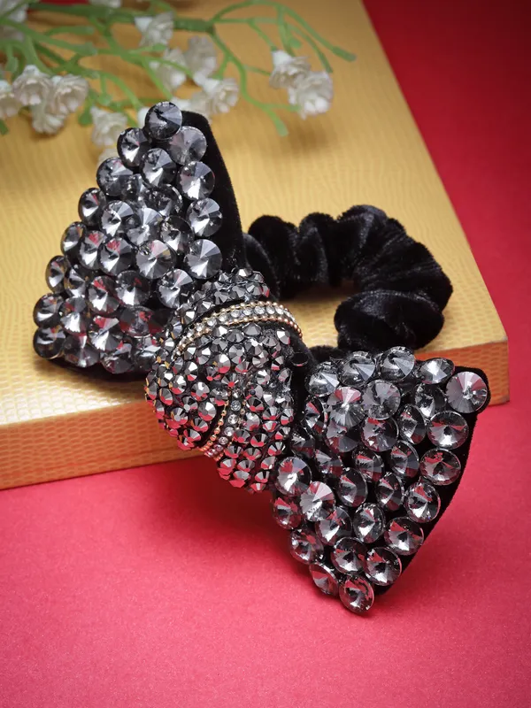 Vogue_Accessories_Scrunchies_For_Hair_Tie_for_Women_and_Girls_Black