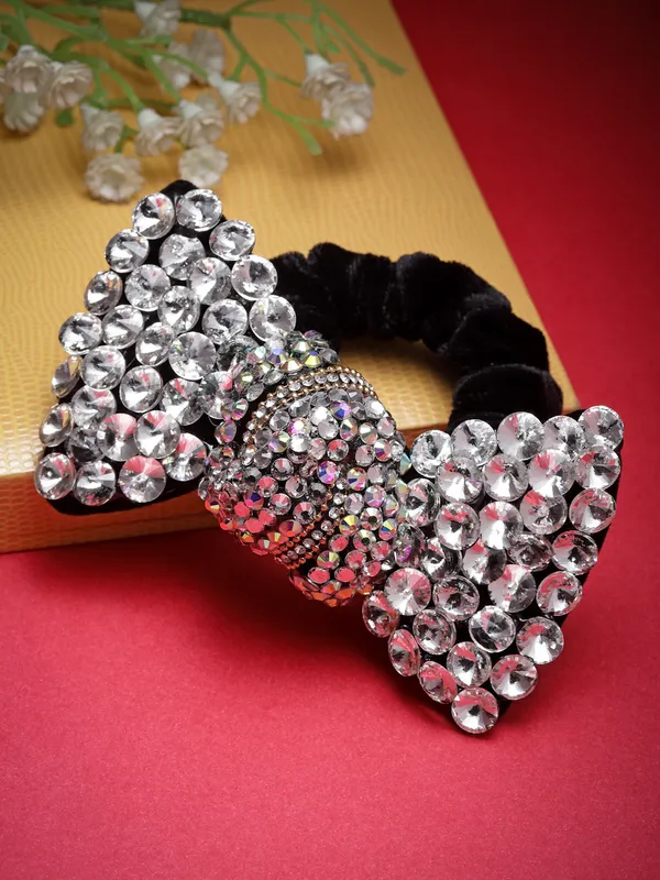 Vogue_Accessories_Scrunchies_for_Hair_Tie_for_Girls_and_Women_Silver