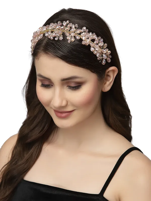 Hairband_Pink_Handmade_Full_Beads__|_Premium_Hair_Accessories