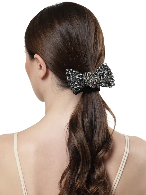 Vogue_Accessories_Scrunchies_For_Hair_Tie_for_Women_and_Girls_Black