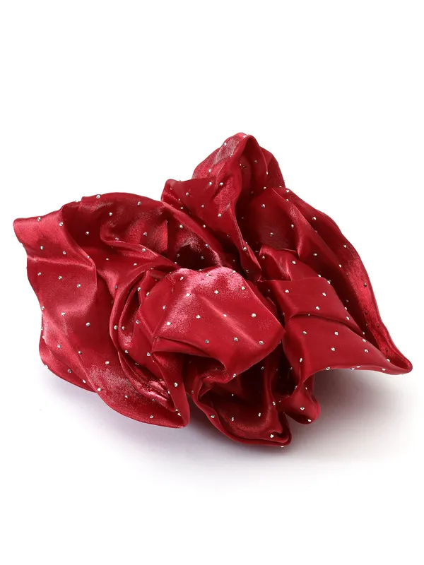 Vogue_Accessories_Scrunchies_For_Hair_Tie_for_Women_||_Girls_Maroon
