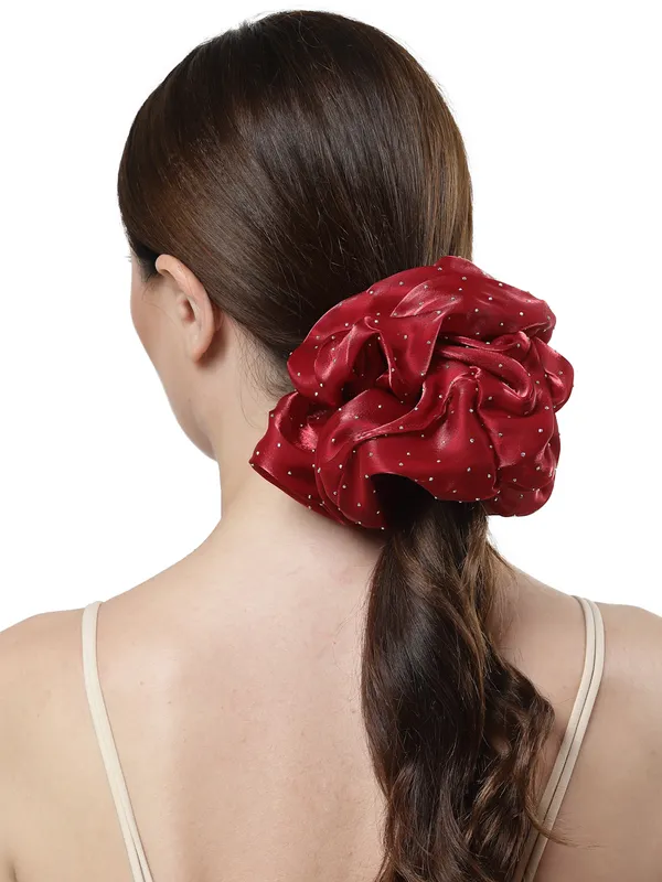 Vogue_Accessories_Scrunchies_For_Hair_Tie_for_Women_||_Girls_Maroon