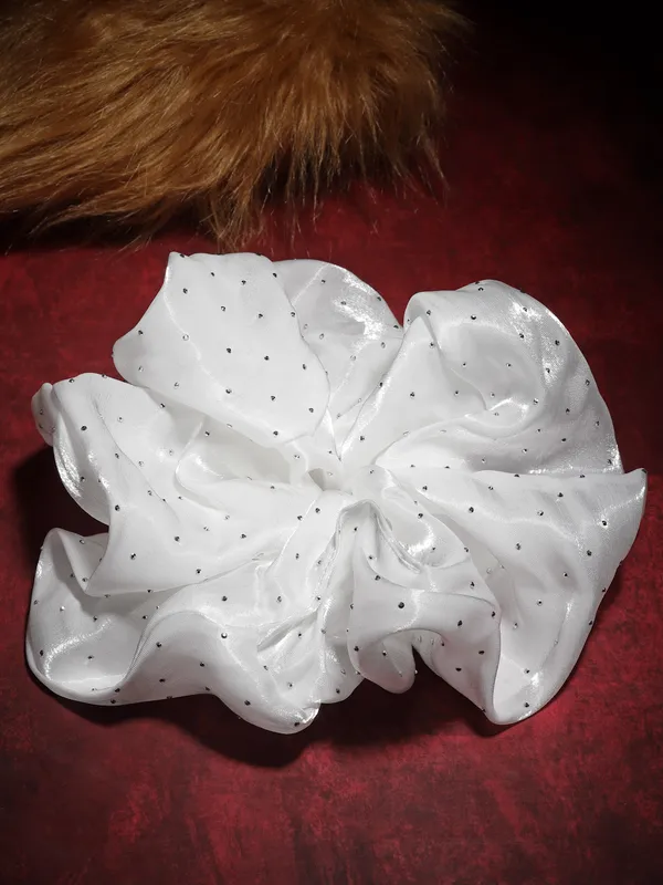 Vogue_Accessories_Scrunchies_Hair_Tie_for_Women_and_Girls_White