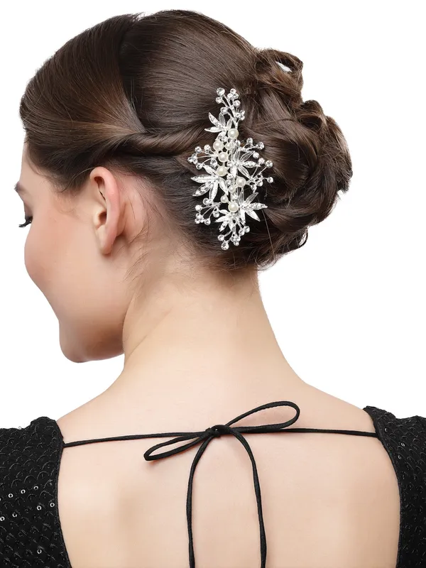 Silver_Hair_Pin_With_Metal_Leaf_|_Premium_Hair_Accessories
