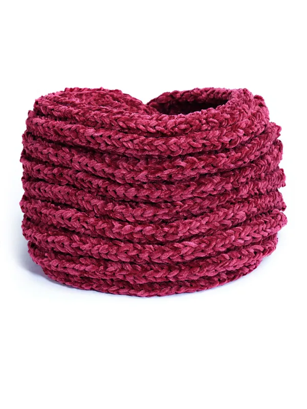 Wine_Woollen_Self_Lines_Headband_|_Premium_Hair_Accessories
