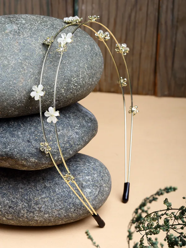 Hairband_Gold_Double_Line_Floral__|_Premium_Hair_Accessories