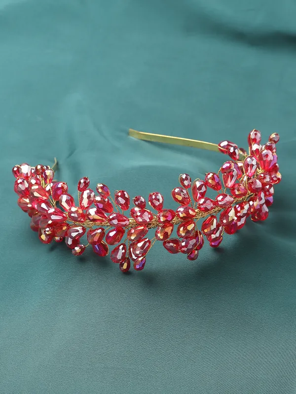 Hairband_Red_Handmade_Full_Beads__|_Premium_Hair_Accessories