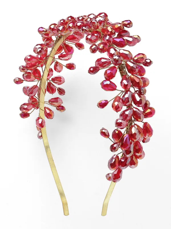 Hairband_Red_Handmade_Full_Beads__|_Premium_Hair_Accessories