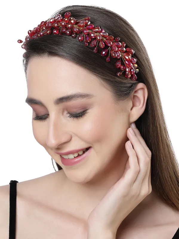 Hairband_Red_Handmade_Full_Beads__|_Premium_Hair_Accessories