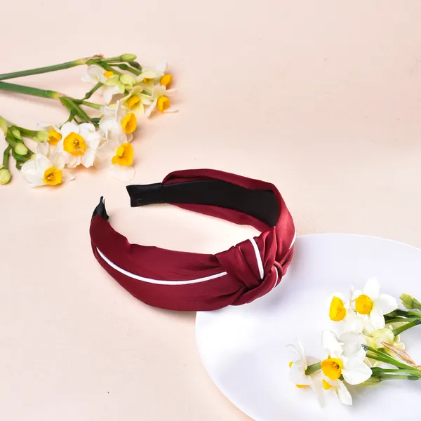 Hairband_Maroon_Piping_Fabric__|_Premium_Hair_Accessories