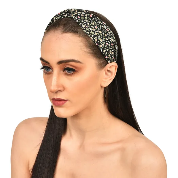 Hairband_Black_Small_Floral_Fabric__|_Premium_Hair_Accessories
