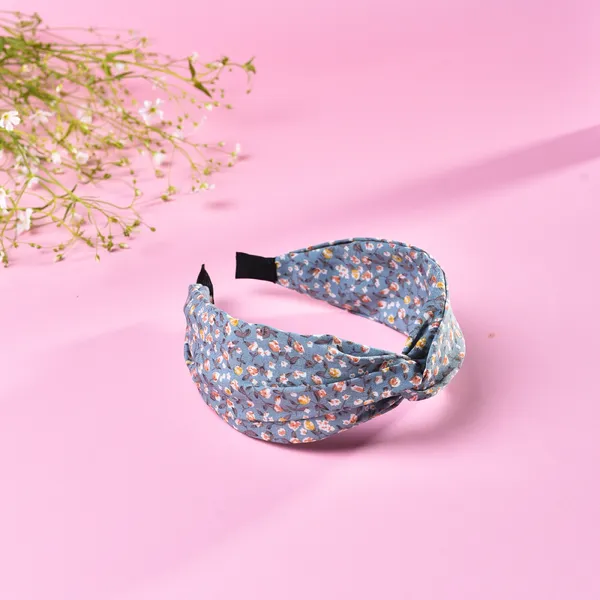 Hairband_Blue_Small_Floral_Fabric__|_Premium_Hair_Accessories