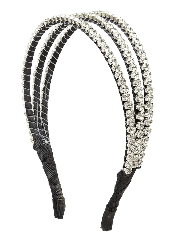 Hairband_Silver_Handmade_Tripple_Line_Stone__|_Premium_Hair_Accessories
