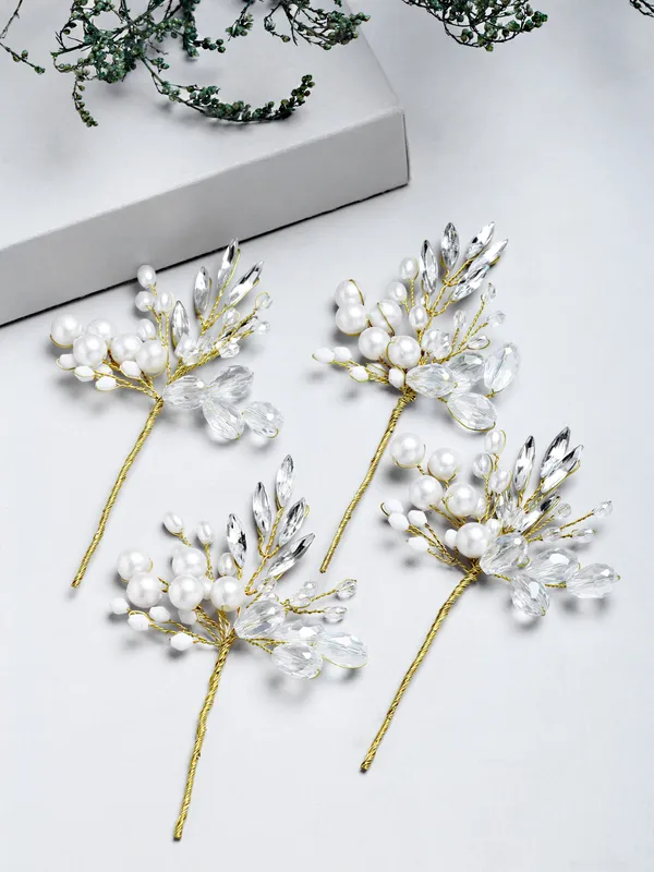 White_Handmade_Beads_Hair_Pin_|_Premium_Hair_Accessories