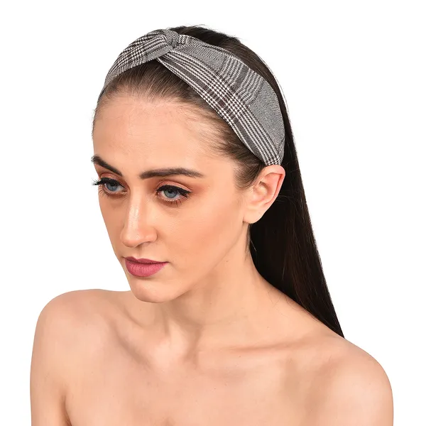 Brown_Check_Cotton_fabric_Headband_|_Premium_Hair_Accessories