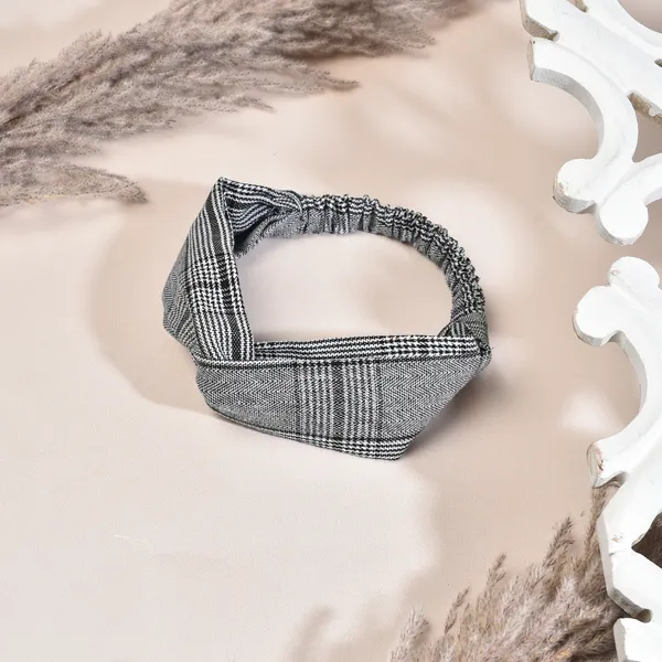 Grey_Check_Cotton_fabric_Headband_|_Premium_Hair_Accessories