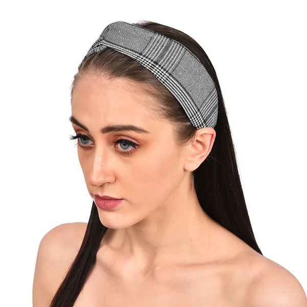Grey_Check_Cotton_fabric_Headband_|_Premium_Hair_Accessories