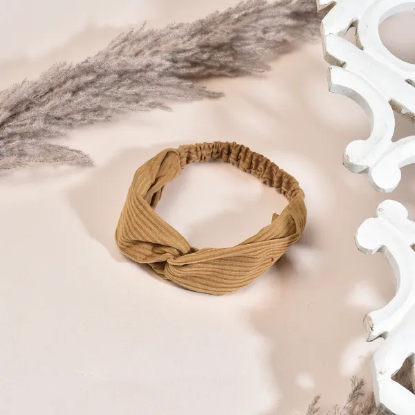 Brown_Self_Lines_fabric_Headband_|_Premium_Hair_Accessories