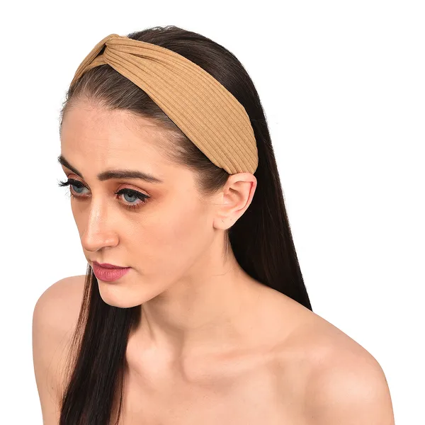 Brown_Self_Lines_fabric_Headband_|_Premium_Hair_Accessories