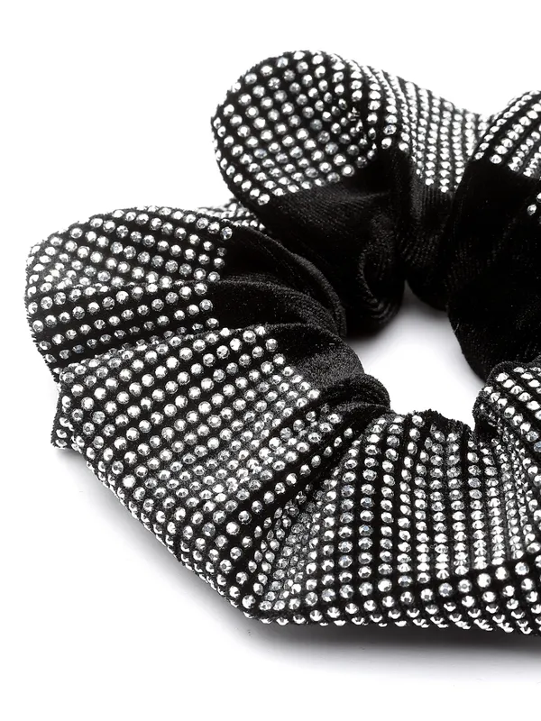 Black_Stone_Velvet_fabric_Scrunchies_|_Premium_Hair_Accessories