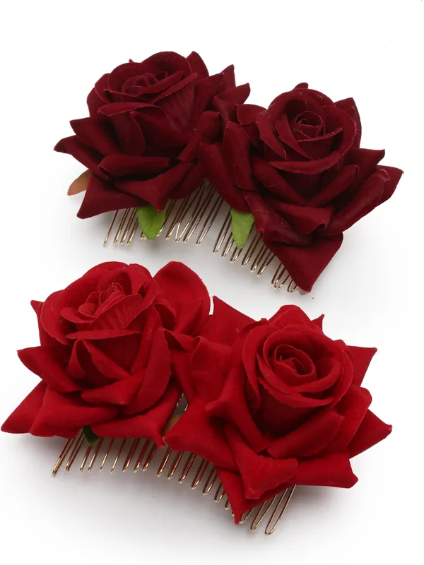 Set_of_2_Hair_Comb_Clip_Rose_Flower_|_Premium_Hair_Accessories