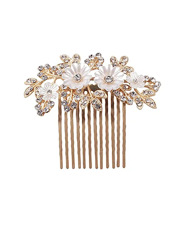 Hair_Comb_Clip_With_Gold_Shell_Flower_|_Premium_Hair_Accessories