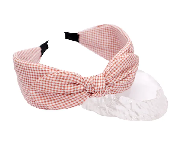 Hairband_Pink_Check_Bow__|_Premium_Hair_Accessories