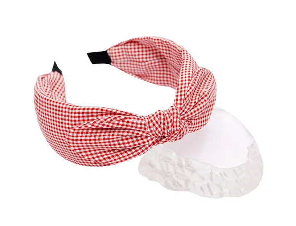 Hairband_Red_Check_Bow__|_Premium_Hair_Accessories
