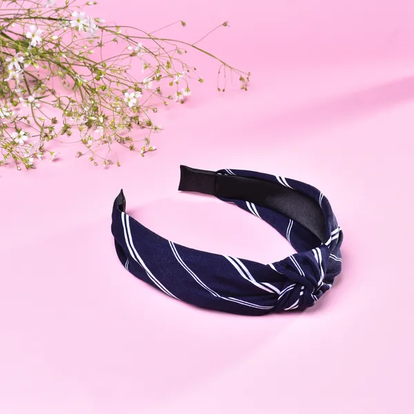 Hairband_Blue_Diagonal_Fabric__|_Premium_Hair_Accessories