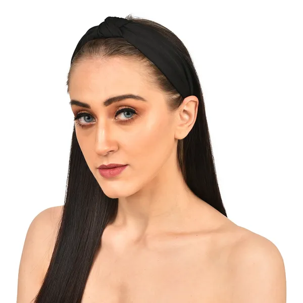 Hairband_Black_Fabric_Knot__|_Premium_Hair_Accessories