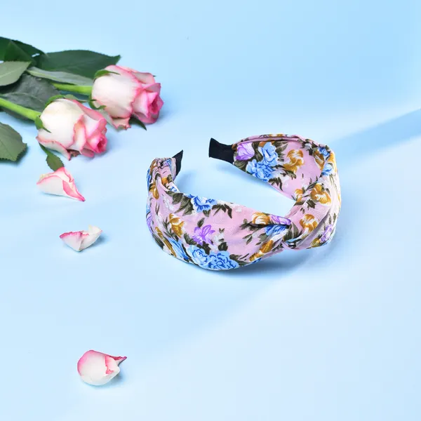 Hairband_Pink_Floral_Fabric__|_Premium_Hair_Accessories